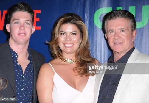 Actor Alan Thicke esposa Tanya Callau y su hijo Carter Thicke asistir
