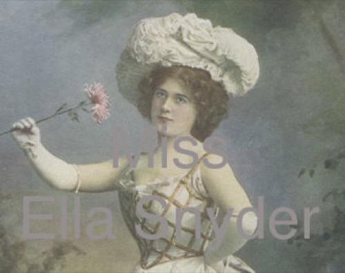 Impresi&oacute;n antigua Ella Snyder Victorian Theatre Victorian Actress